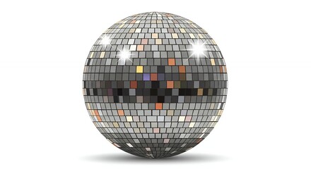 Fototapeta premium Disco ball reflective sphere illustration graphics party decoration
