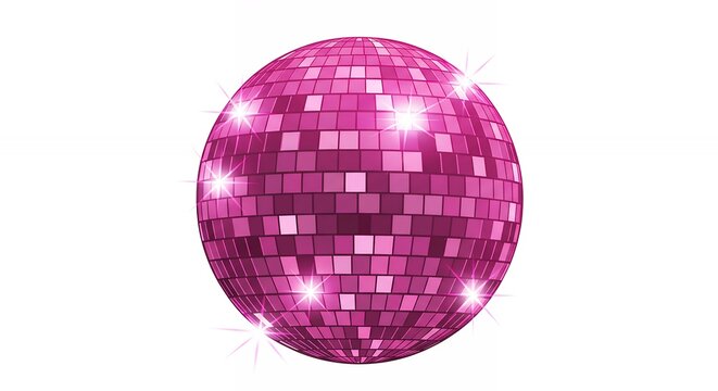 Pink disco ball image for celebrations
