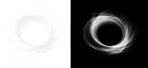 Bright circular storm with twisting radiant particles and flowing power stream illuminated by glowing beam PNG
