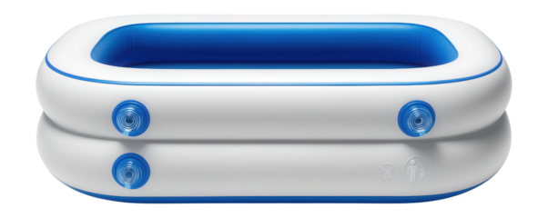 Inflatable pool with dual air chambers and safety valves for enhanced stability