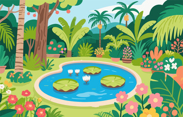 Natural scenery, vector graphics