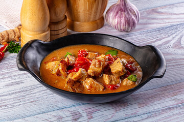 Thai Tom Yum soup with chicken