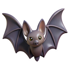 Obraz premium Cartoon Bat Illustration 3D Render isolated on transparent background