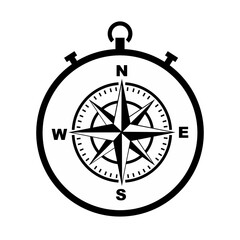 compass on white background