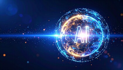 Obraz premium The Future of Artificial Intelligence in a Spherical Form