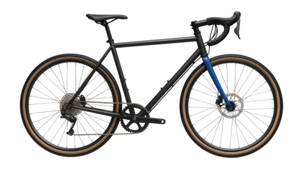 Steel gravel bike featuring a classic frame design and integrated rack mounts