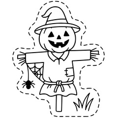 Fototapeta premium Fun Halloween coloring templates for kids! Perfect for crafts, bulletin boards, and classroom decorations. Printable Halloween activities for kindergarten and elementary students to enjoy.