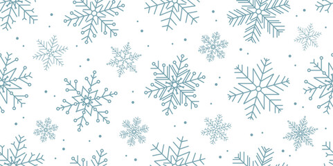 christmas seamless snowflake background isolated vector illustration