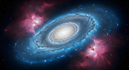 Obraz premium Spectacular Galaxy and Nebula in Deep Space Exploration