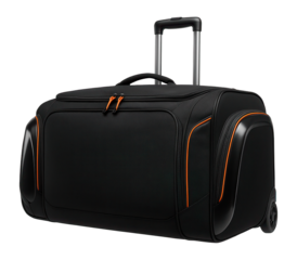 Wheeled hockey equipment bag with telescopic handle and skate pockets