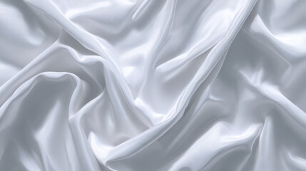 Obraz premium White Fabric Textures Collection – Cotton, Linen, Silk and Wrinkled Cloth Backgrounds