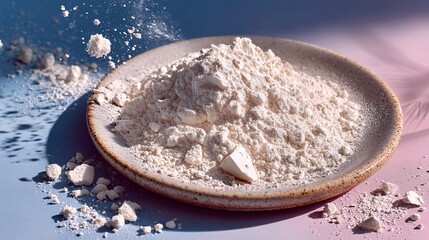 Minimalistic Display of Flawless Powdered Make-Up on Dish