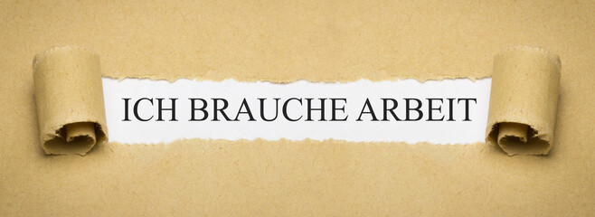 Ich brauche Arbeit