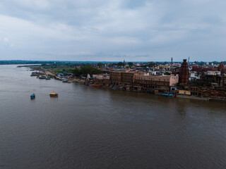 Fototapeta premium Yamuna River Kesi ghat Vrindavan temple