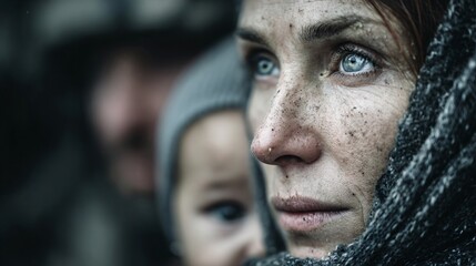 Heartfelt Resilience: Mother and Child in the Midst of Humanitarian Struggle