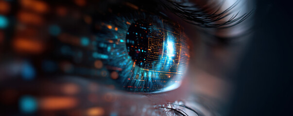 Digital transformation synergy in automation ecosystem eye-catching insights and innovations futuristic environment close-up view