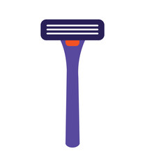 Simple grooming and hygiene tool in flat design,Disposable razor for shaving and personal care
