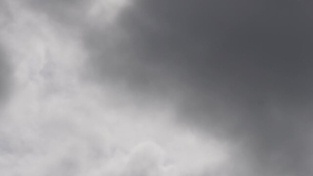 Overcast cloudy sky above rural Indian village scenery