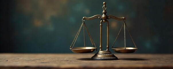 A vintage scale with weights perfectly balanced, symbolizing equilibrium and harmony Ideal for concepts of justice, fairness, precision, and measurement , proportion, equal