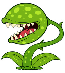 Cartoon Carnivorous Plant Monster Character