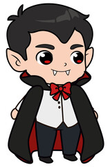 Cute Vampire Boy Halloween Character