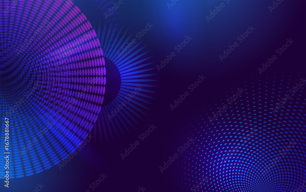 Poster big data data centre technology background – futuristic digital network, cloud computing. color dots