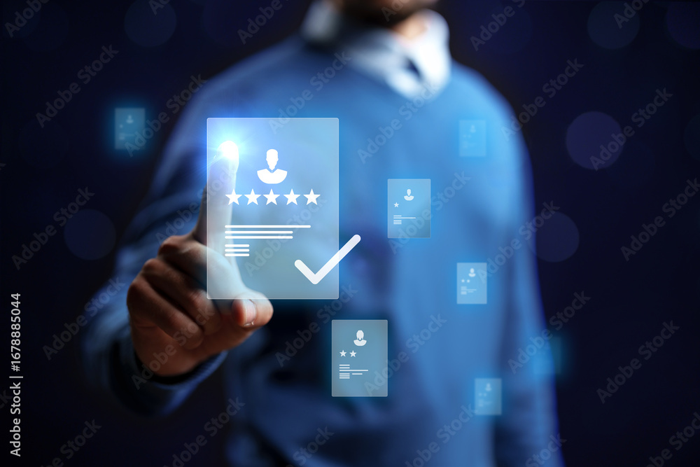 Poster digital interaction with user profiles in a professional setting during evening
