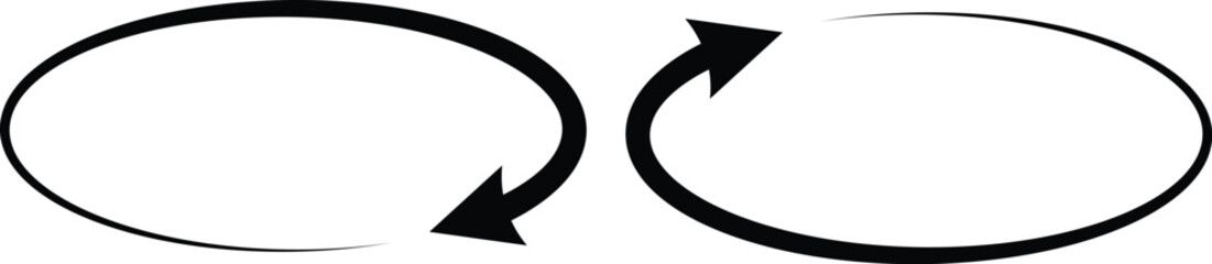 circle arrow icon set. circular arrow icon, refresh, reload arrow icon. rotation icon. 360 rotation icon vector illustration
