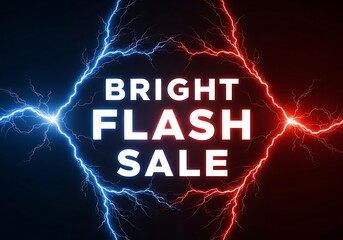 Bright Flash Sale Promotion with Electric Lightning.