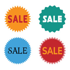 SALE Stickers And Badges: Vector Design Package of colorful sale stickers, Hand Made