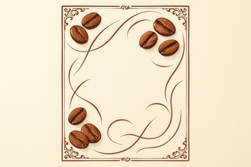 Light background with coffee beans.