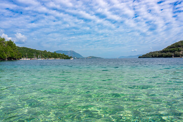 tropical beach with turquoise water