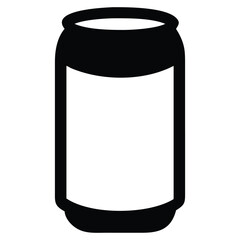 Vector illustration of a glass bottle isolated on white background