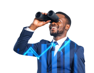 Businessman Holding Laptop, Smiling While Engaging with Media and Sharing Content Onl  