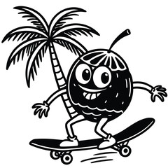 Funny watermelon slice with smiling face, kids summer T-shirt design