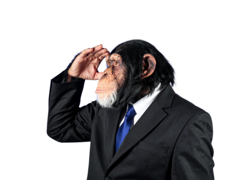 Chimpanzee in a Suit - Powered by Adobe