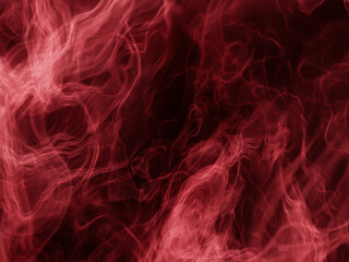 A dense and vivid red smoke pattern swirling against a dark background, full of motion.