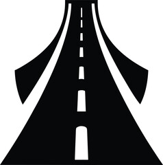 Road Silhouette Vector Art, Icons,