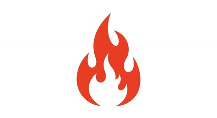 Red fire graphic symbol illustration
