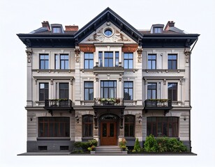 Fototapeta premium city house isolated on white background