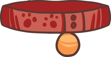 Pet cat dog collar necklace illustration