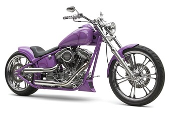 Purple custom motorcycle design