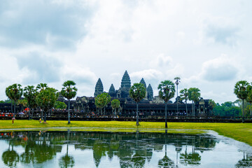 Famous Angkor Wat temple in Cambodia.