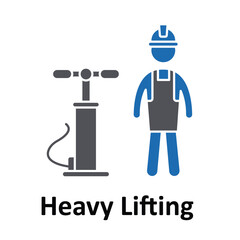 Heavy lifting Vector Icon which can easily modify or edit
