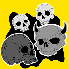 Skull Cartoon Illustration