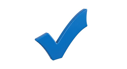 Isolated Blue Check Mark