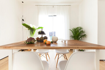 modern luxury dining room interior, 3d render
