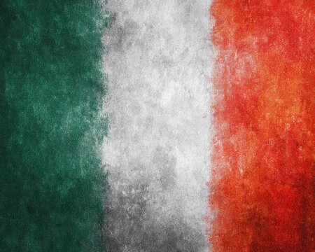 Italian Flag Grunge. Distressed Italy National Flag Background with White and Signs