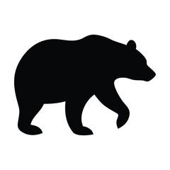 Obraz premium Bear icon logo minimal modern black and white vector illustration clean company