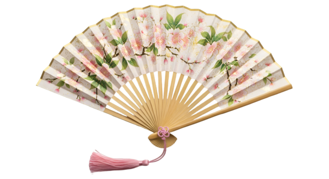 chinese fan isolated on white